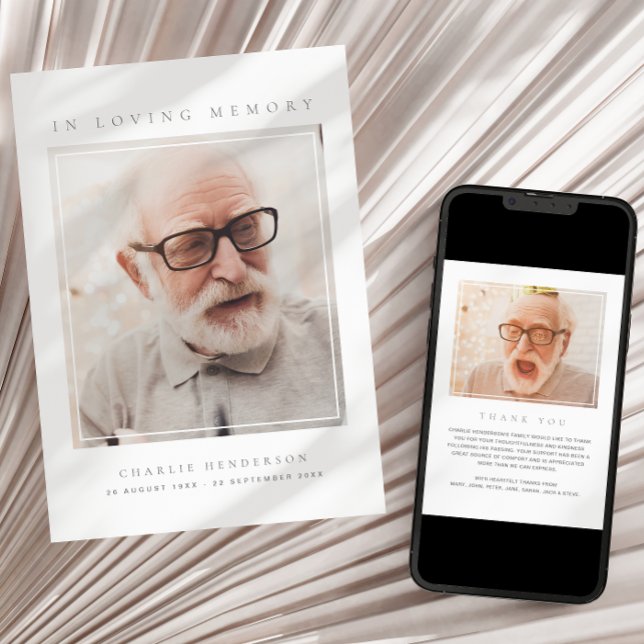 Digital Or Printed Loving Memory Funeral Thank You Card (Creator Uploaded)