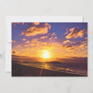 Digital Painting - Amazing Sunrise over the Pier