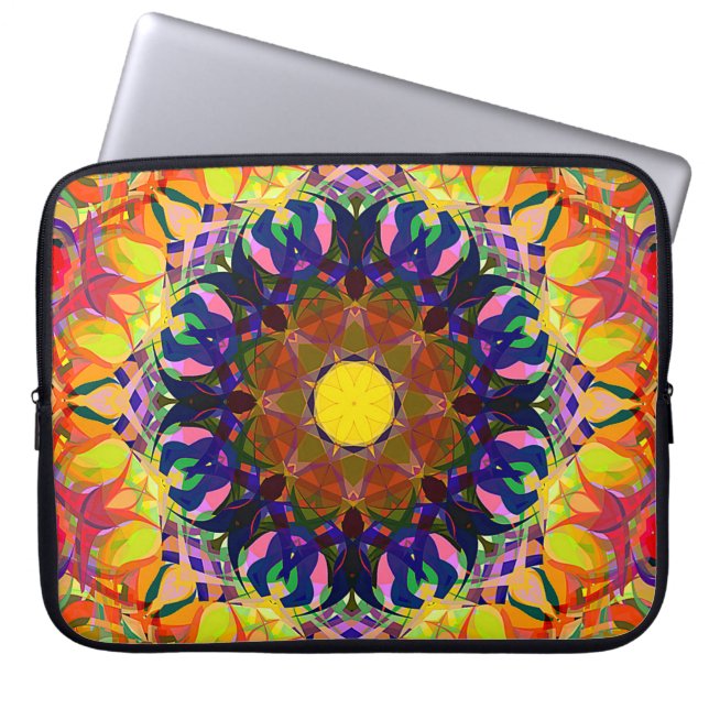 Digital Painting Beautiful Abstract Colourful Back Laptop Sleeve (Front)