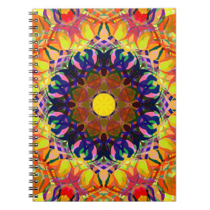 Digital Painting Beautiful Abstract Colourful Back Notebook