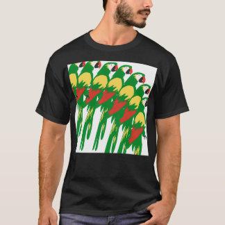 Digital Painting for Parrot Pattern T-Shirt