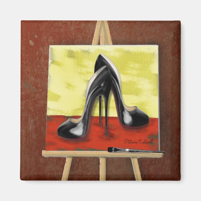 Digital Painting of a Painting of Black Stiletto's Magnet (Front)
