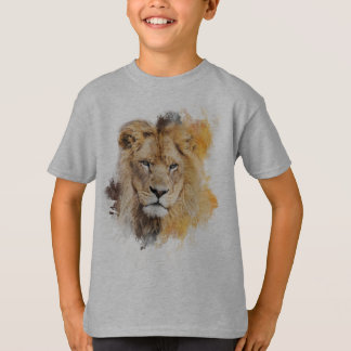 Digital Painting of a Photographed Lion Head T-Shirt