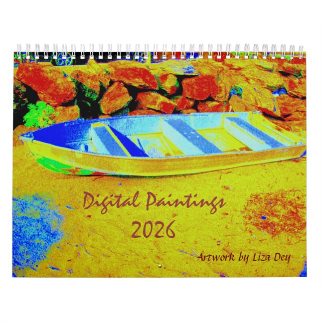 Digital Paintings, A 2026 Calendar by Liza Dey (Cover)