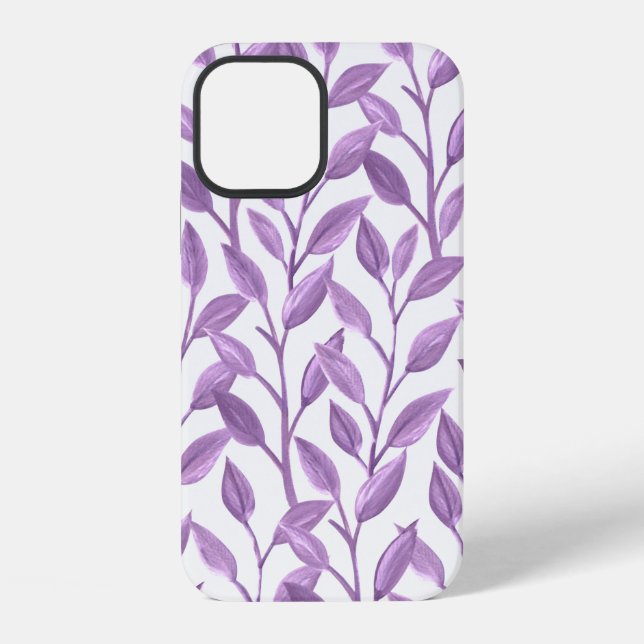 Digital paper leaves background iPhone case (Back)