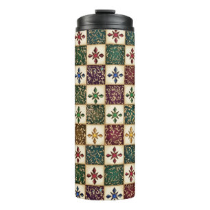 Digital Pattern - Monochrome Tribal Art Thermal Tumbler