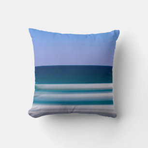 digital photography intentional blur blue seasabst throw pillow