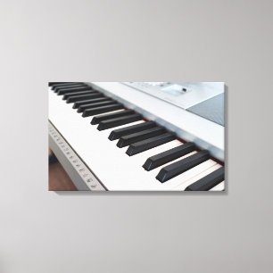 Digital piano keyboard canvas print