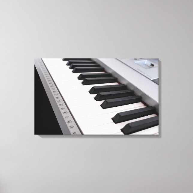 Digital piano keyboard canvas print (Front)