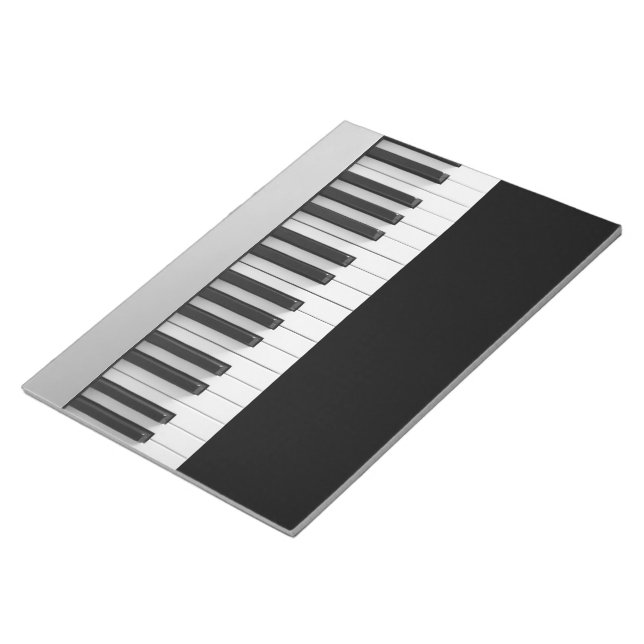 Digital piano keyboard notepad (Angled)