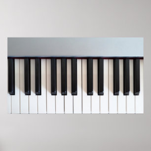 Digital piano keyboard poster