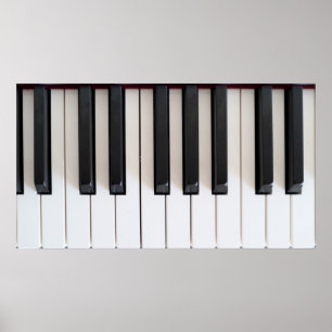 Digital piano keyboard poster
