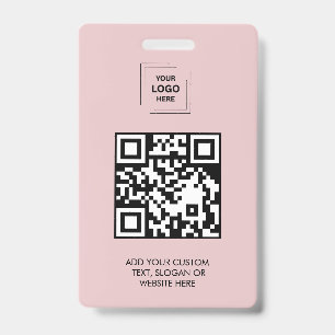 Digital Pink QR Event Identity Design Badge