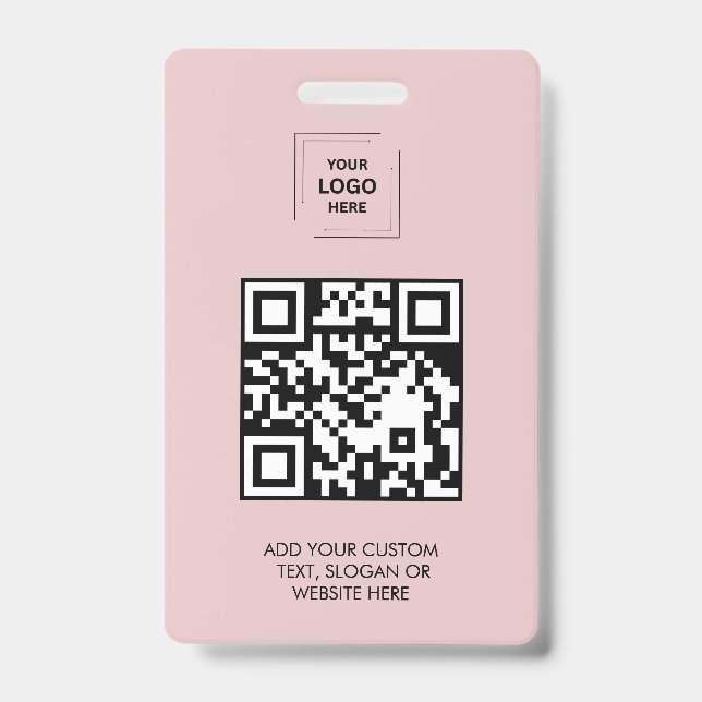 Digital Pink QR Event Identity Design Badge (Front)