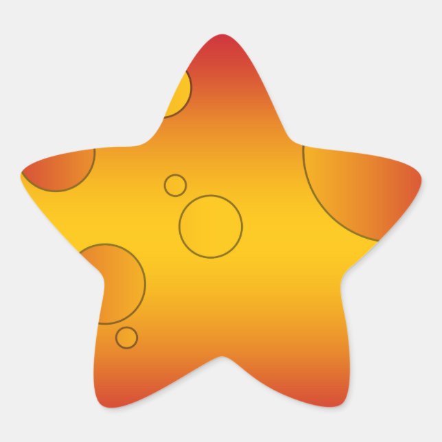 Digital Pop Art: Flag Colours of Spain Star Sticker (Front)