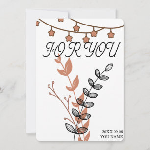 Digital postcard 'For you' – Printable card with a