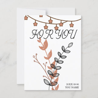 Digital postcard 'For you' – Printable card with a