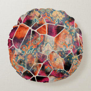 digital printing textile pattern wallpaper colorfu round pillow