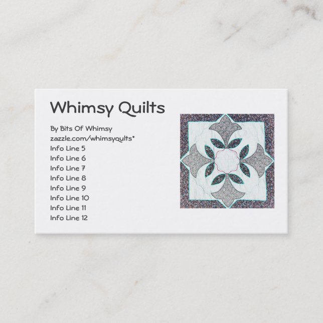 Digital Quilt Business Card (Front)