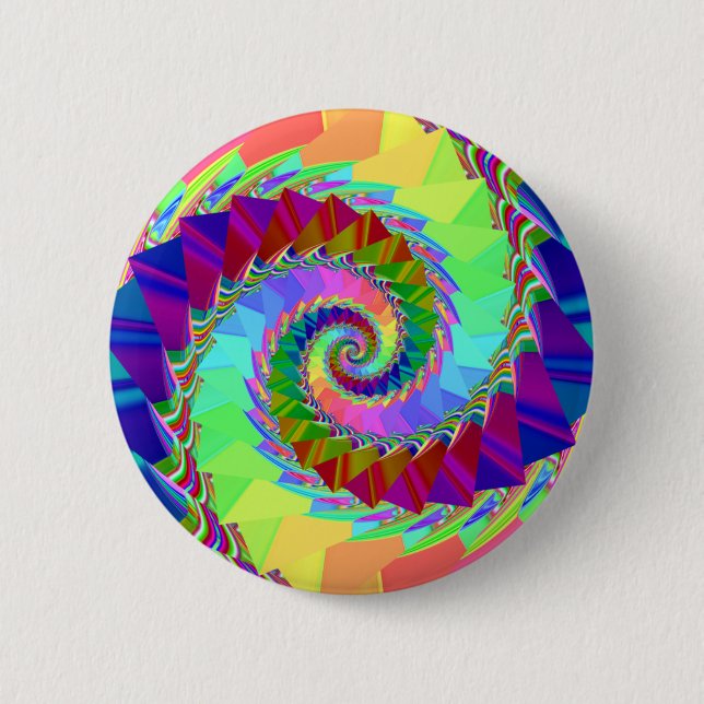 Digital Rainbow Spiral button (Front)