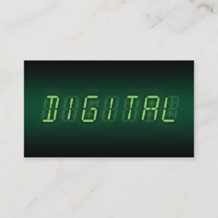 digital readout business card