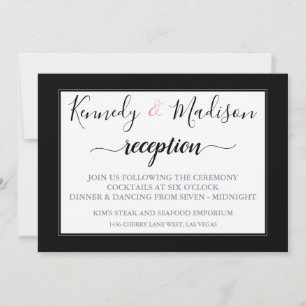 DIGITAL RECEPTION Edgy Black Amazing Fab Invitation