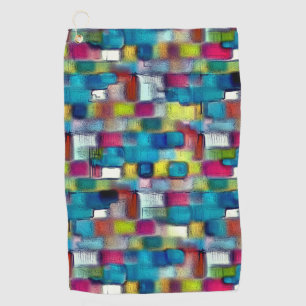 Digital rough texture of very coloured square shap golf towel