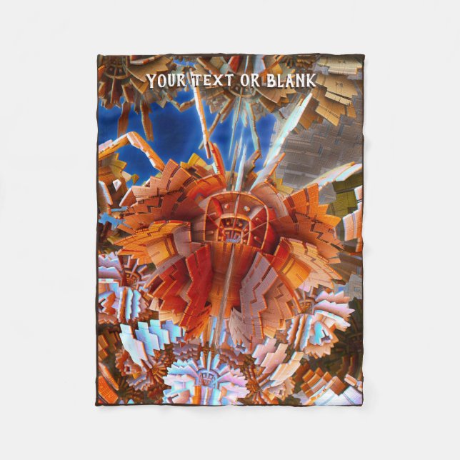 Digital Samurai Fleece Blanket (Front)