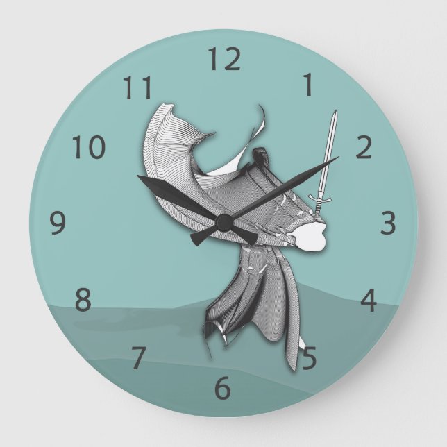 Digital Samurai Large Clock (Front)