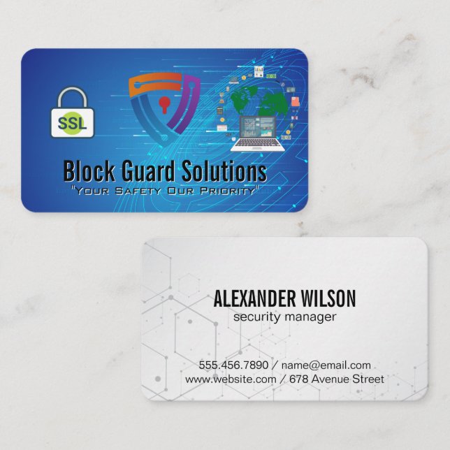 Digital Security | Software Protection Business Card (Front/Back)