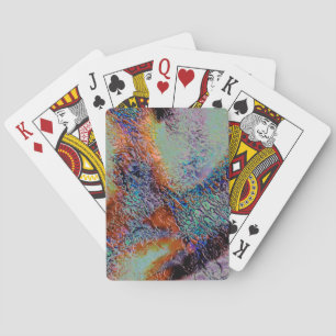 Digital sheep's wool smeared with coloured paint   playing cards