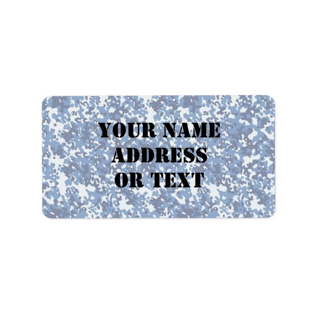Digital Sky Blue Camouflage (Lightened) Label (Front)