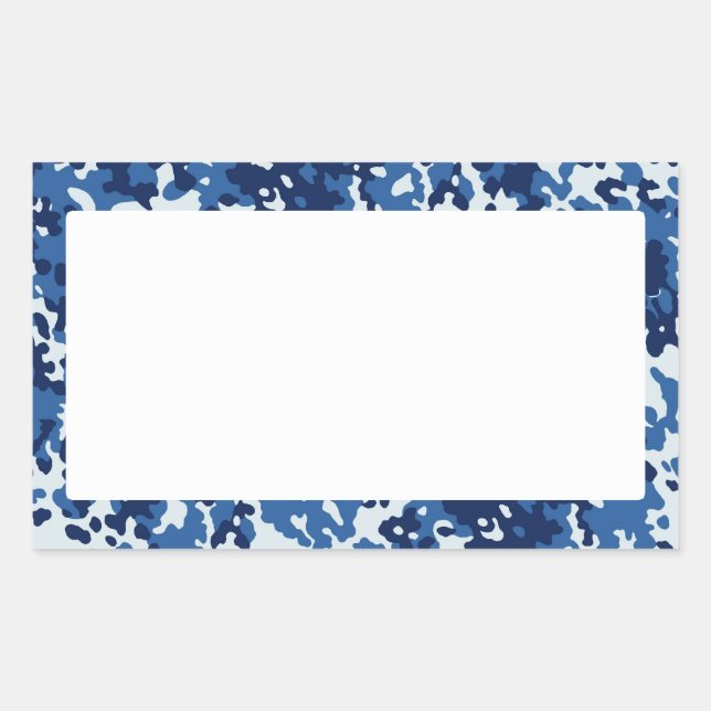 Digital Sky Blue Camouflage - with White Sticker (Front)