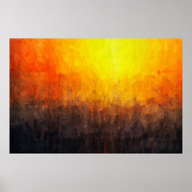 Digital structure of painting. Abstract art vintag Poster (Front)