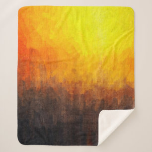 Digital structure of painting. Abstract art vintag Sherpa Blanket