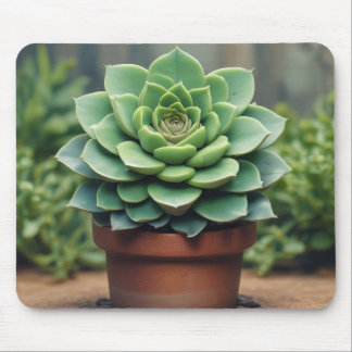 Digital Succulent Serenity Mouse Pad
