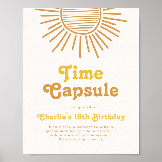 Digital Sun Time Capsule Sign (Front)