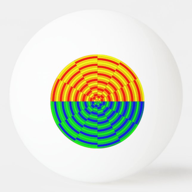 Digital Sunrise by Kenneth Yoncich Ping Pong Ball (Front)