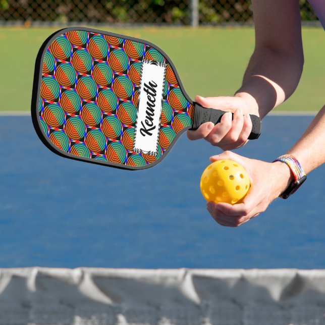 Digital Sunset by Kenneth Yoncich Pickleball Paddle (Insitu)