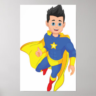 Digital Superhero Poster & Sticker Printable