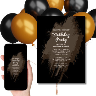 Digital Surprise Invitation Anniversaire Noir Neut