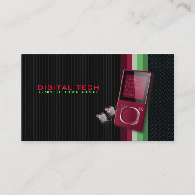 Digital Tech. Pod Business Cards (Front)
