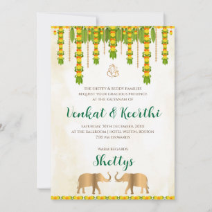 Digital Telugu invite & Indian Wedding invitation