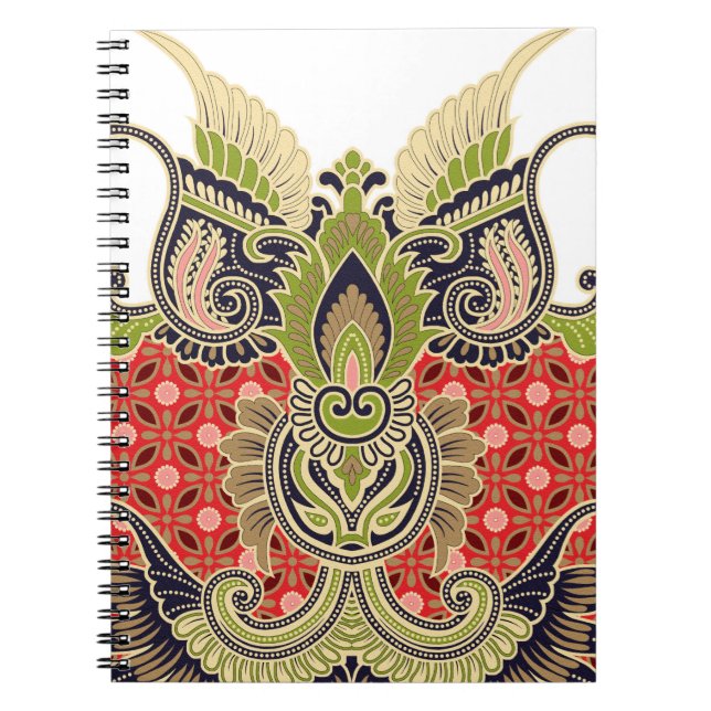 digital textile design with beautiful bunch decora notebook (Front)