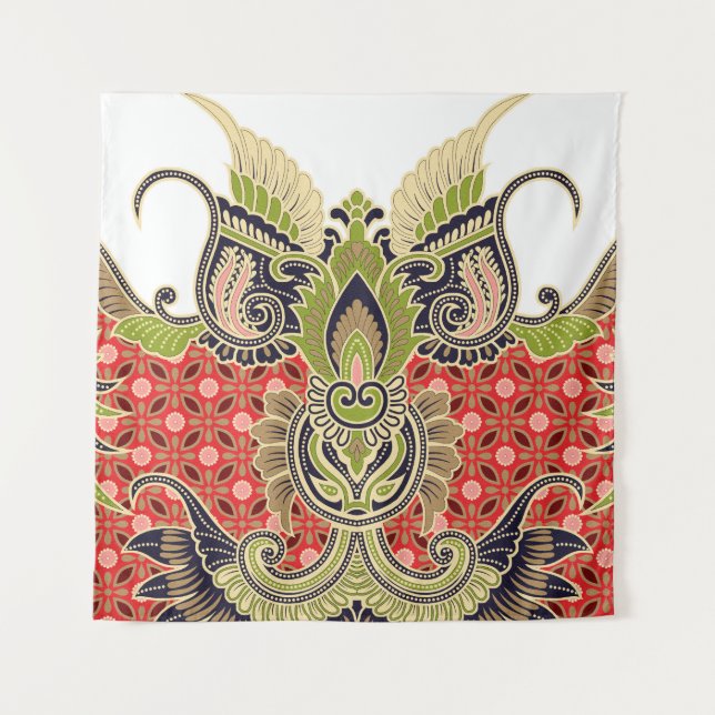 digital textile design with beautiful bunch decora tapestry (Front)
