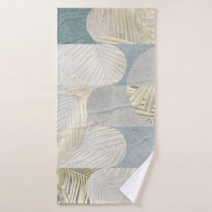 Digital tiles design. 3D render Colourful ceramic Bath Towel