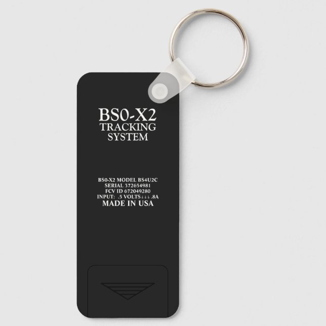 Digital Tracking Ghost Mode Surveillance Design  Keychain (Back)
