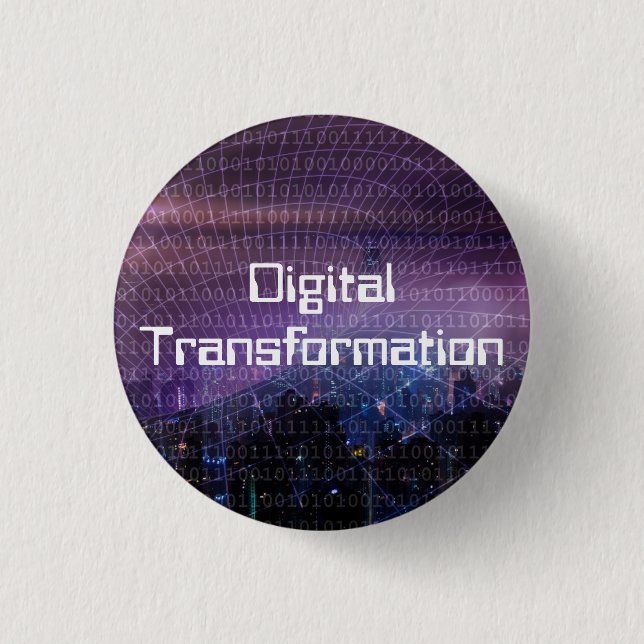 Digital Transformation for Business 1 Inch Round Button (Front)