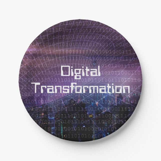 Digital Transformation for Business Paper Plate (Front)