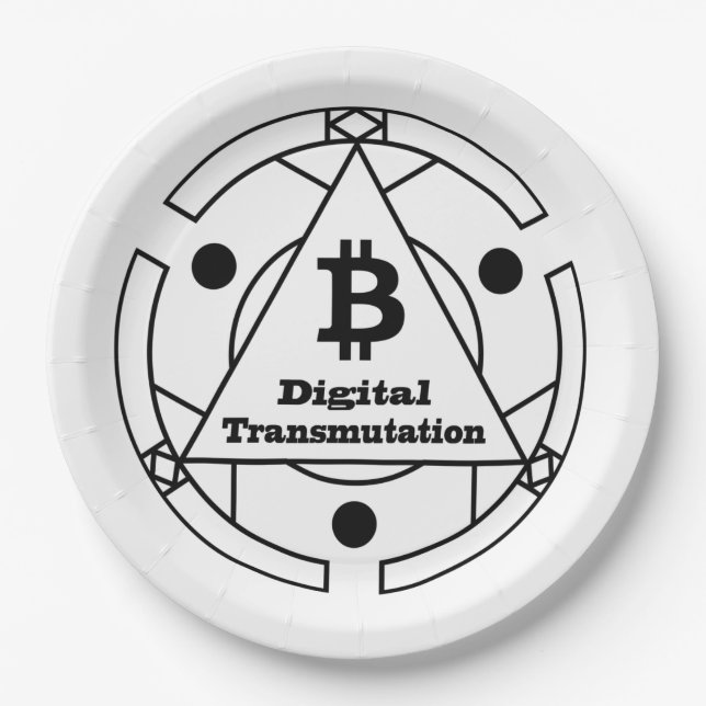 Digital Transmutation Alchemy Paper Plate (Front)